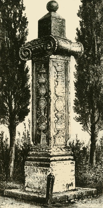 1890年、ガストンデフォワの記憶に建てられたフランス人のラヴェンナの柱。 作： Unbekannt