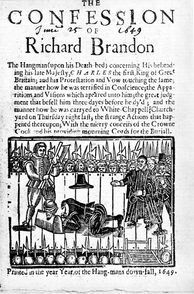 リチャードブランドンの告白、1649 作： Unbekannt