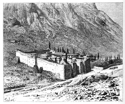 聖カタリナ修道院、シナイ山、エジプト、1895 作： Unbekannt
