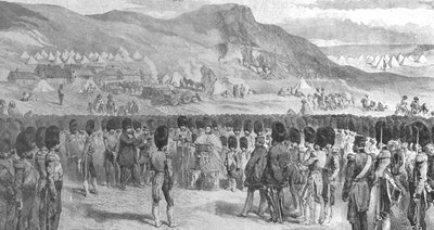 クリミア戦争、1854-56：神の奉仕...バラクラバの戦いの前、1901年。 作： Unbekannt