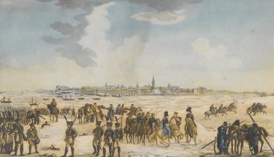 1814年1月13日、ロシア軍によるデュッセルドルフ近くのラインの交差点 作： Unbekannt