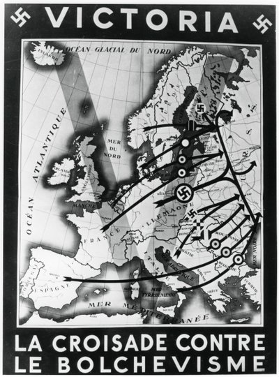 ボルシェヴィズムに対する十字軍、ヴィシーフランスの宣伝ポスター、1941年 作： Unbekannt
