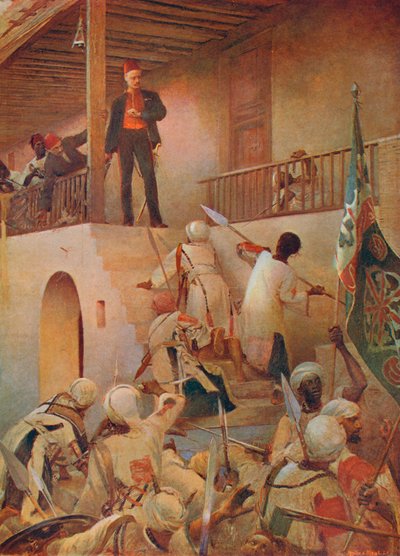 ゴードン将軍の死、ハルツーム、1885年1月26日、1893年1906年 作： Unbekannt