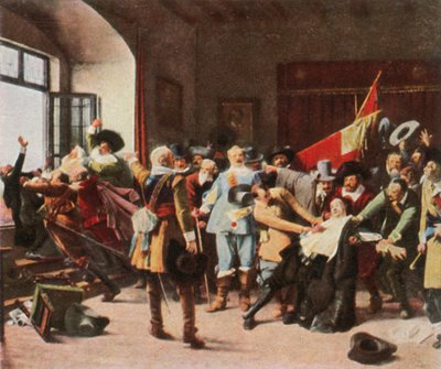 1936年5月23日、プラハのDefenestration、プラハ。 作： Unbekannt