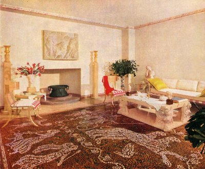 ダイニングルーム-Robsjohn-Gibbings、この部屋のスタイルをサンエポック、1941年に指定。 作： Unbekannt