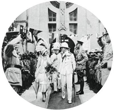 1927年、1937年、ジャマイカ、キングストンのベンボウ提督の墓を訪れたヨーク公爵と公爵夫人 作： Unbekannt