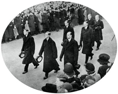 1936年、1937年、キングジョージ対葬儀行列におけるヨーク公とその兄弟 作： Unbekannt