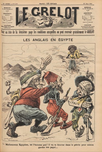 エジプトのイギリス人。 ル・グレロの似顔絵、1896 年 3 月 22 日、1896 年。 作： Unbekannt