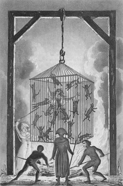 フランスの助産師、ルイーザ・マブリーの処刑。 作： Unbekannt