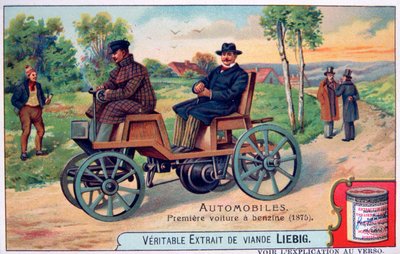 最初のベンジン自動車、1875、c1900 作： Unbekannt