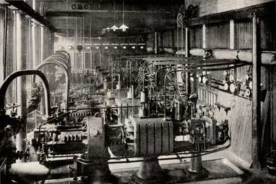 最初のパーソンズターボ電気発電所、c1916 作： Unbekannt
