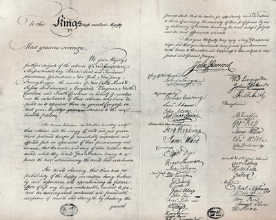 フィッツウィリアムのオリーブブランチ請願のコピー、1775 作： Unbekannt