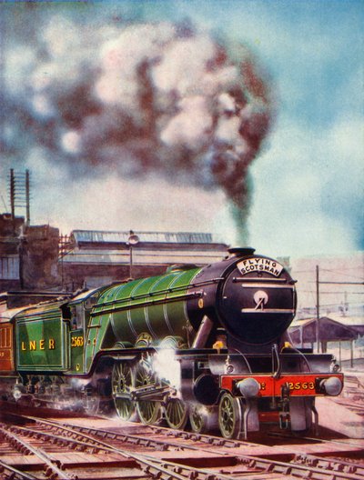 キングスクロス駅を出発するフライングスコッツマン、No。2563、1935-36によって輸送。 作： Unbekannt