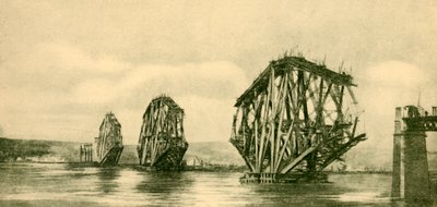 建設中のフォース橋、c1930。 作： Unbekannt