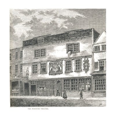 フォーチュンシアター。 1811年、1878年にウィルキンソンによって出版された版画から 作： Unbekannt