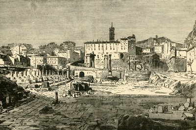 ローマのフォーラム、1890年。 作： Unbekannt