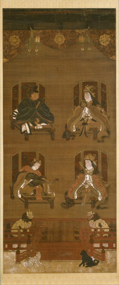 高野山寺の四神、14世紀後半。 作： Unbekannt