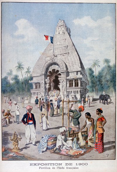 1900年の万国博覧会、パリ、1900年のフランスのインドのパビリオン 作： Unbekannt