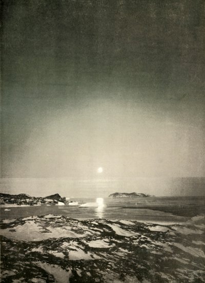 秋の黄昏時の満月、c1908、1909。 作： Unbekannt