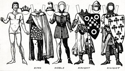 英国の衣装のギャラリー：最初のエドワードの治世で着用されたドレス、c1934 作： Unbekannt