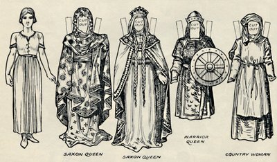 英国衣装のギャラリー：デンマークのドレスとその後のアングロサクソン人、c1934 作： Unbekannt