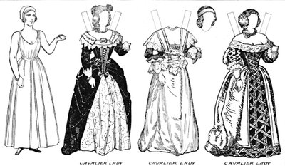 歴史的衣装のギャラリー：キャバリアとラウンドヘッドのドレス、c1934 作： Unbekannt