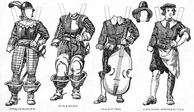歴史的衣装のギャラリー：キャバリアとラウンドヘッドのドレス、c1934 作： Unbekannt