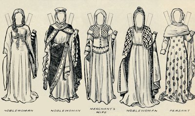 歴史的衣装のギャラリー：リチャード1世、c1934の時代に着用されたドレス 作： Unbekannt