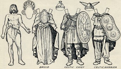 歴史的衣装のギャラリー：イギリス人とローマ人が着用していたもの、c1934 作： Unbekannt