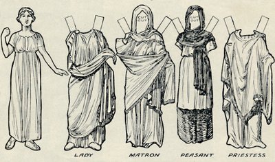 歴史的衣装のギャラリー：イギリス人とローマ人が着用していたもの、c1934 作： Unbekannt