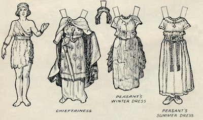 歴史的衣装のギャラリー：イギリス人とローマ人が着用していたもの、c1934 作： Unbekannt