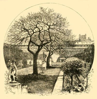 パレロワイヤルの庭園、パリ、1890。 作： Unbekannt