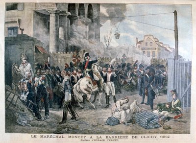 1904年3月30日、1814年3月30日のパリ防衛中のクリシーの門。 作： Unbekannt