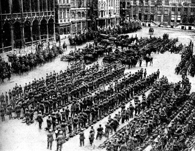 第一次世界大戦、1914年、ブリュッセルのドイツ軍 作： Unbekannt