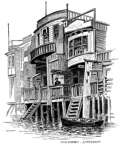 ブドウのパブリックハウス、ライムハウス、ロンドン、1887 作： Unbekannt