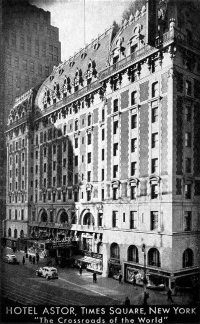 ザホテルアスター、タイムズスクエア、ニューヨーク、c1930s 作： Unbekannt