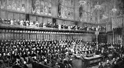 国内統治論争中の貴族院、1893年1905年 作： Unbekannt