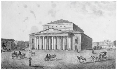 帝国ボリショイカメニー劇場、サンクトペテルブルク、ロシア、1820年代。 作： Unbekannt