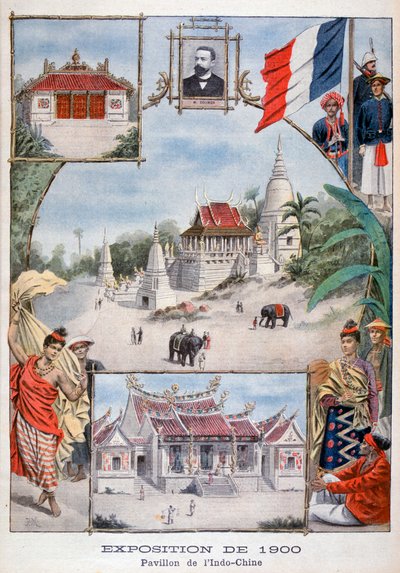 1900年の万国博覧会、パリ、1900年のインドシナパビリオン 作： Unbekannt