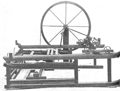 James Hargreavesによって発明された独創的な紡績ジェニー、c1925 作： Unbekannt