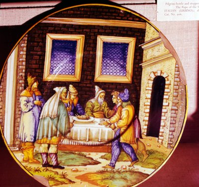 過ぎ越しの会、ウルビーノのイタリアの陶器プレート、c1540-1545 作： Unbekannt