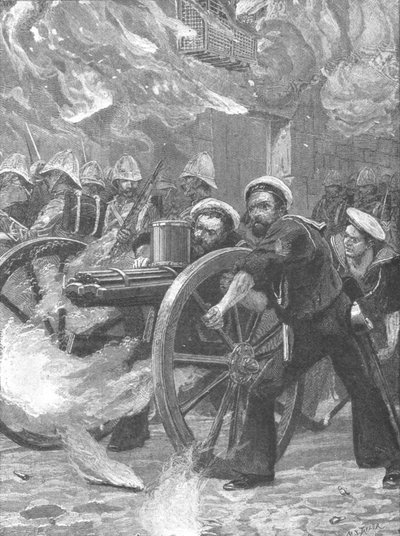 アラビパシャ下の反乱、1882年：街路をクリアするブルージャック...、1901年。 作： Unbekannt