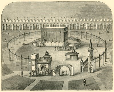 カーバ神殿、メッカ、1890年。 作： Unbekannt