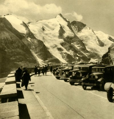 カイザーフランツジョセフヘーエ展望台、オーストリア、グロスグロックナー高山岳道路、c1935。 作： Unbekannt