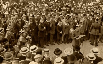 1914年8月4日、1933年、イギリスに対するドイツの戦争のカイザーズ宣言。 作： Unbekannt