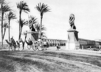 カスルエルナイル橋、カイロ、エジプト、c1920年代 作： Unbekannt