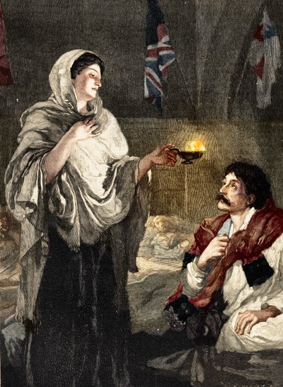 ランプを持つ女性、c1880 作： Unbekannt