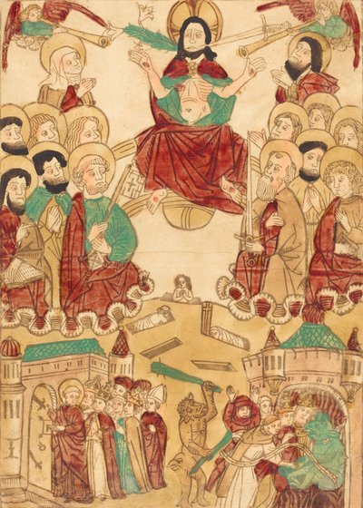使徒たちとの最後の審判、c。 1460年。 作： Unbekannt