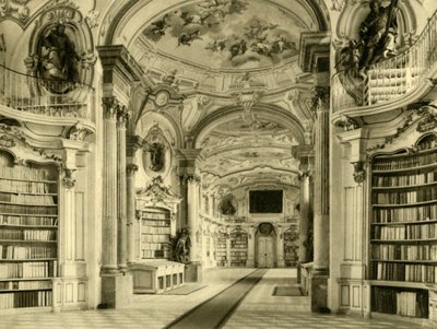 図書館、アドモント修道院、オーストリア、c1935。 作： Unbekannt