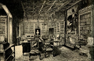 アボッツフォードの図書館、1882年。 作： Unbekannt